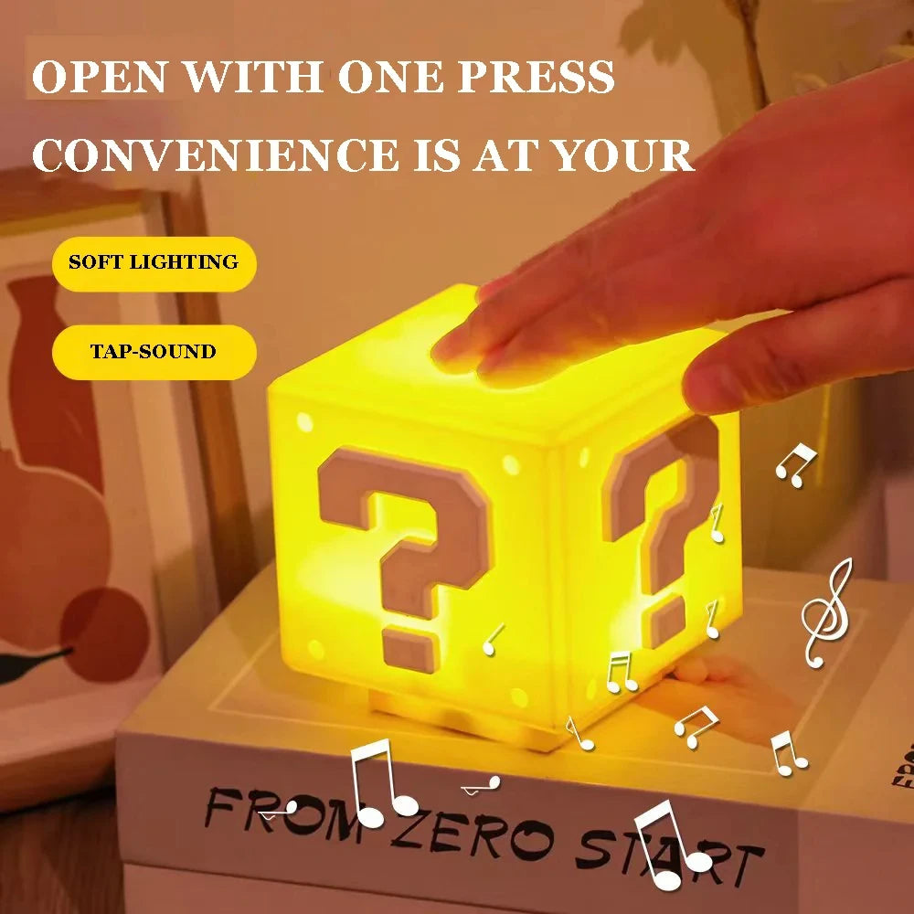 Question Block Night Lamp with Sound Effects