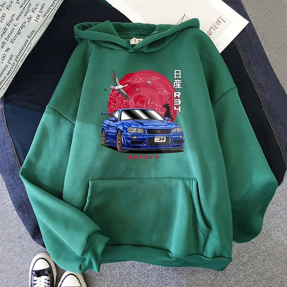 Nissan Skyline R34 – Japanese JDM Car Graphic Hoodie
