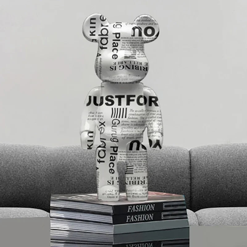 Graffiti Bear Art Sculpture Home Decor