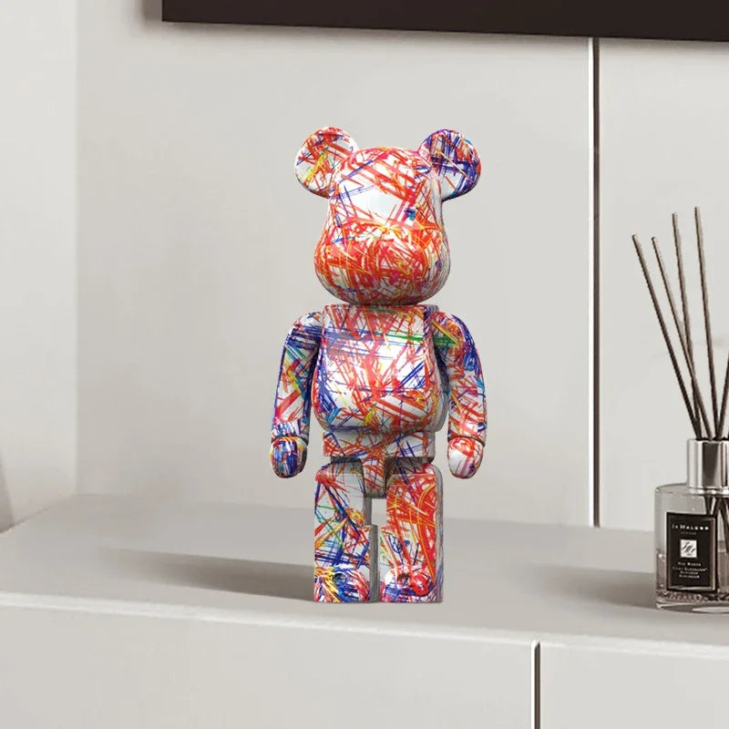 Graffiti Bear Art Sculpture Home Decor