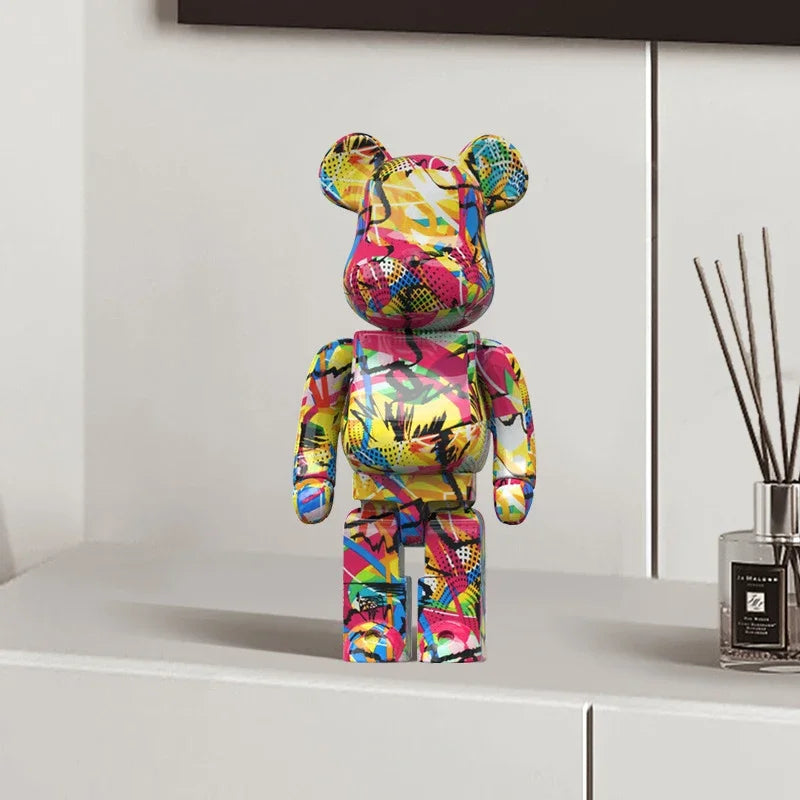 Graffiti Bear Art Sculpture Home Decor