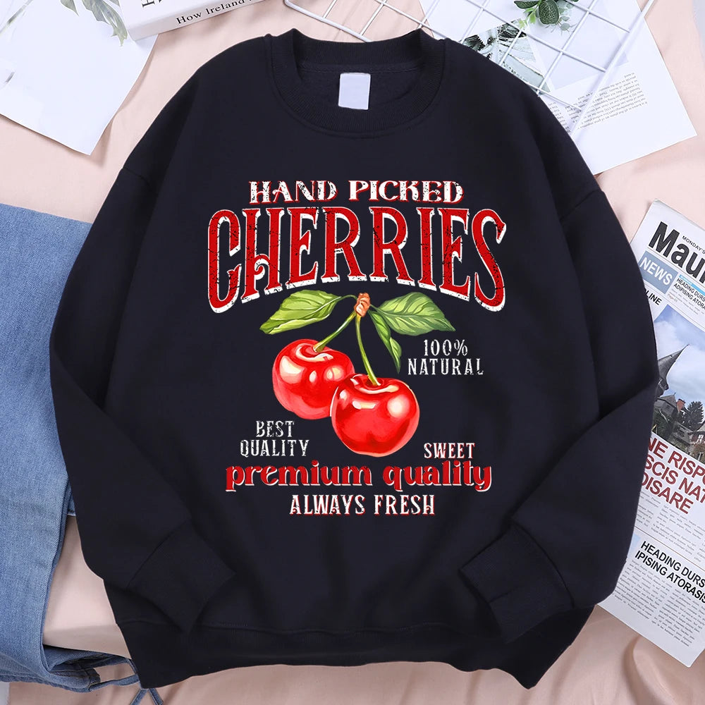 Hand Picked Cherries Vintage Graphic Sweatshirt