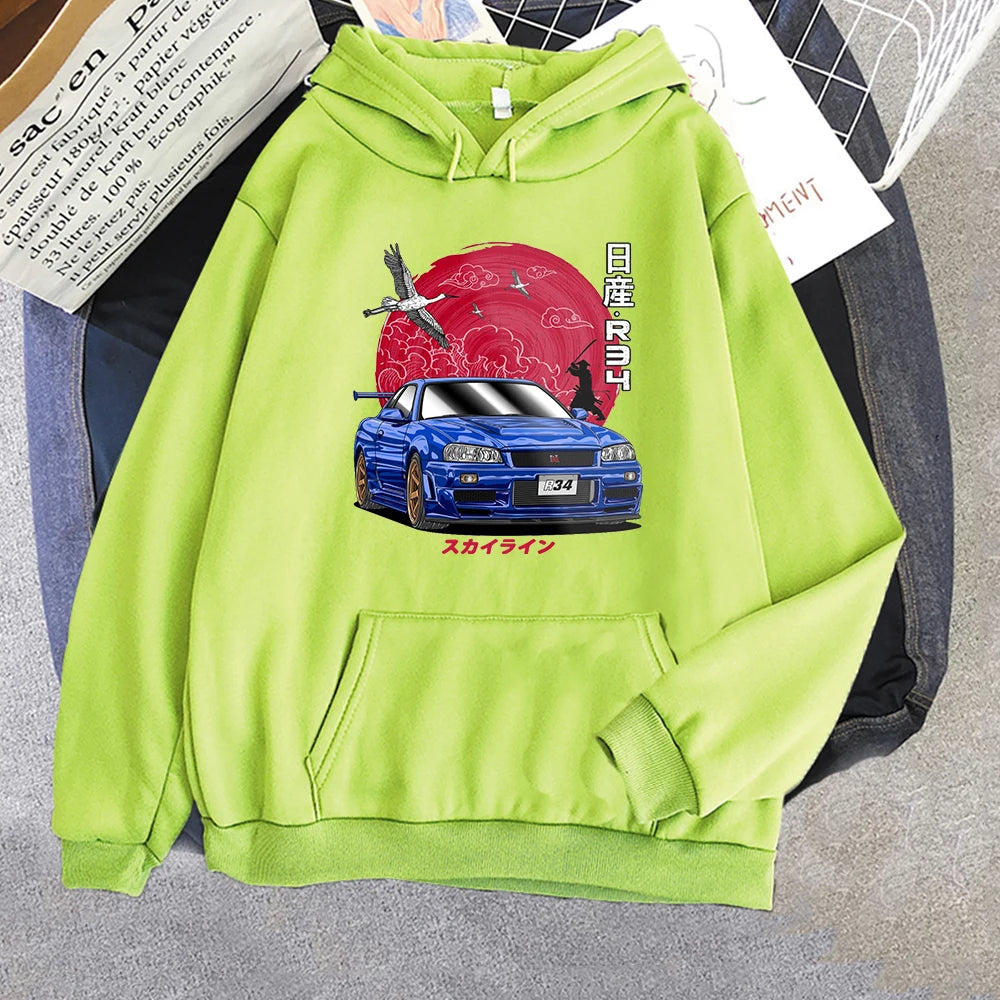 Nissan Skyline R34 – Japanese JDM Car Graphic Hoodie