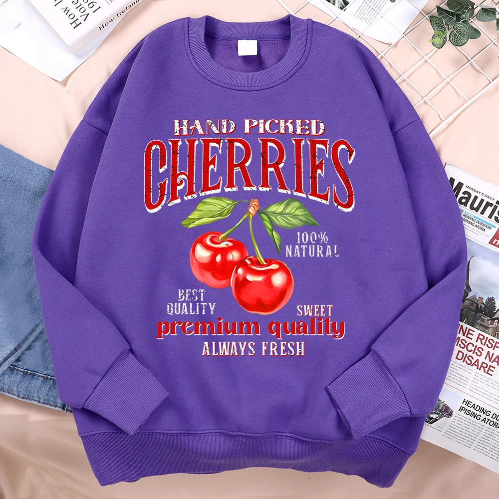 Hand Picked Cherries Vintage Graphic Sweatshirt