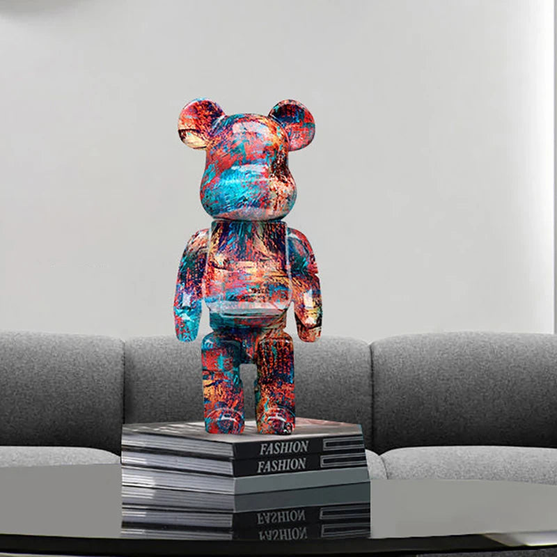 Graffiti Bear Art Sculpture Home Decor