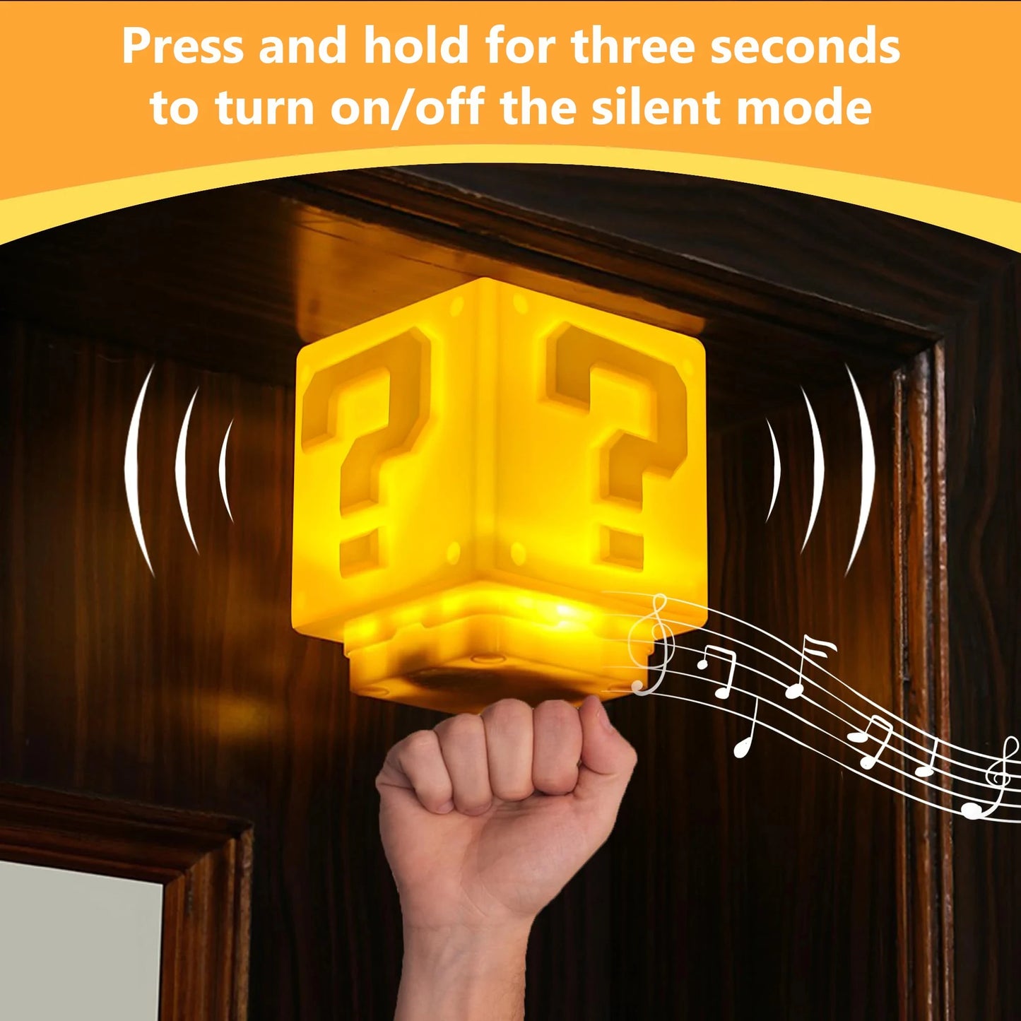 Question Block Night Lamp with Sound Effects