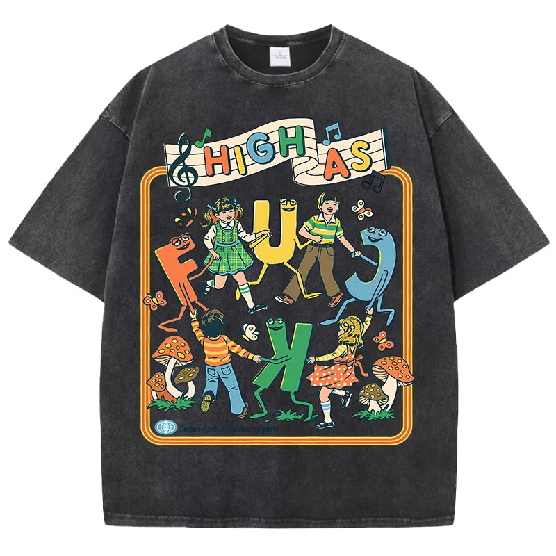 HIGH AS F*CK Retro Tee