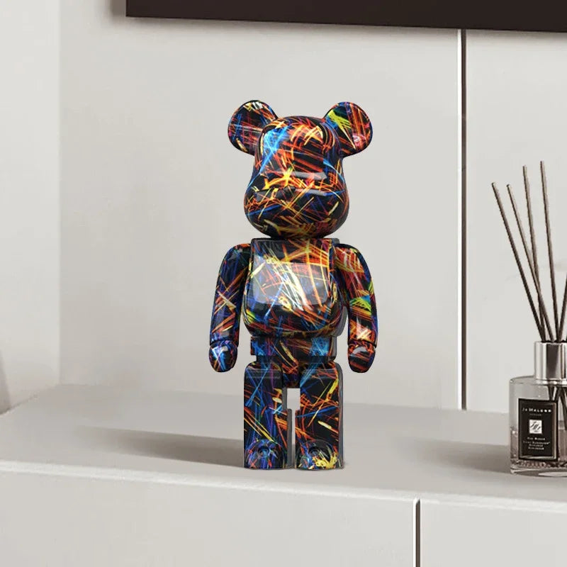Graffiti Bear Art Sculpture Home Decor