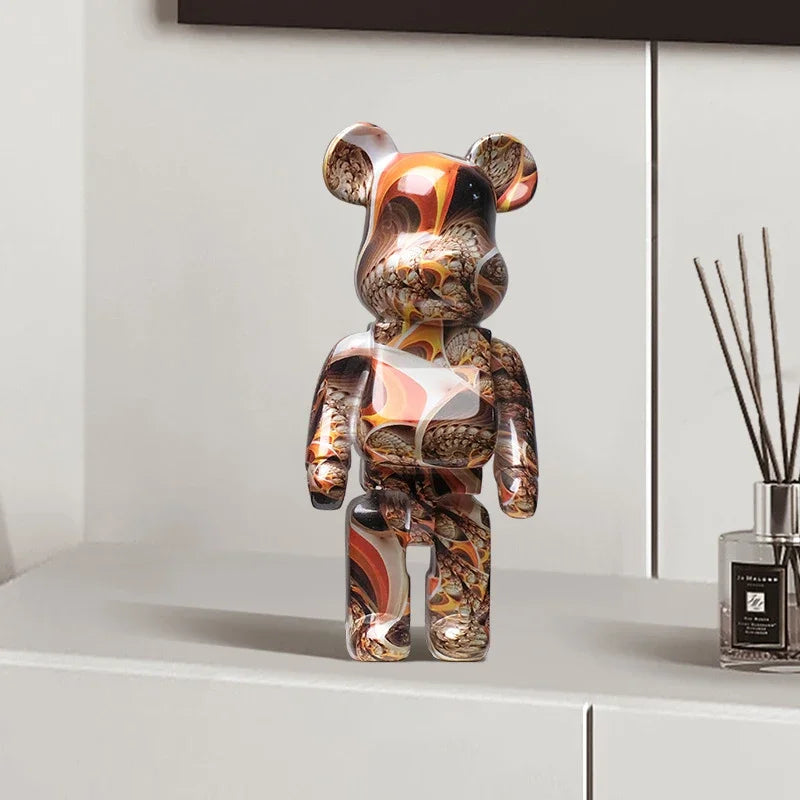 Graffiti Bear Art Sculpture Home Decor
