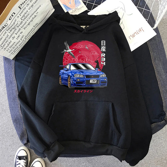 Nissan Skyline R34 – Japanese JDM Car Graphic Hoodie