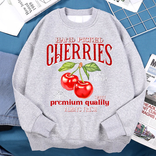 Hand Picked Cherries Vintage Graphic Sweatshirt