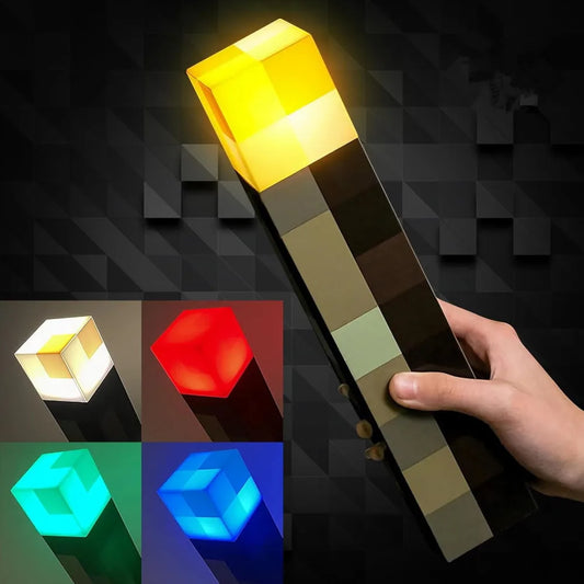 Minecraft Pixel Torch Lamp