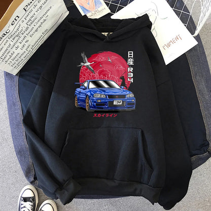 Nissan Skyline R34 – Japanese JDM Car Graphic Hoodie