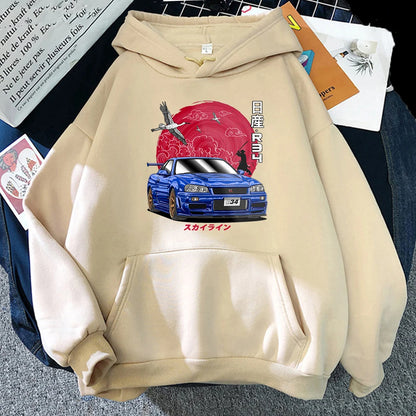 Nissan Skyline R34 – Japanese JDM Car Graphic Hoodie