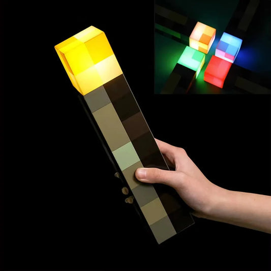 Minecraft Pixel Torch Lamp